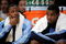 LOS ANGELES, CA - APRIL 27:  (L-R) C.J. Miles #34 and Paul Millsap #24 of the Utah Jazz sit on the bench in the second quarter against the Los Angeles Lakers in Game Five of the Western Conference Quarterfinals during the 2009 NBA Playoffs at Staples Center on April 27, 2009 in Los Angeles, California. NOTE TO USER: User expressly acknowledges and agrees that, by downloading and or using this photograph, User is consenting to the terms and conditions of the Getty Images License Agreement.  (Photo by Kevork Djansezian/Getty Images)