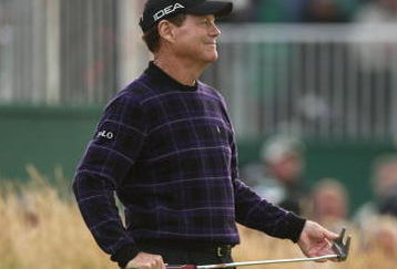 TURNBERRY, SCOTLAND - JULY 18:  Tom Watson of USA reacts to his putt on the 18th green during round three of the 138th Open Championship on the Ailsa Course, Turnberry Golf Club on July 18, 2009 in Turnberry, Scotland.  (Photo by Ross Kinnaird/Getty Images)