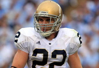 CHAPEL HILL, NC - OCTOBER 11:  Harrison Smith #22 of the Notre Dame Fighting Irish onfield against the North Carolina Tar Heels at Kenan Stadium October 11, 2008 in Chapel Hill, North Carolina.  (Photo by Scott Halleran/Getty Images)