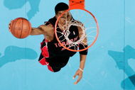 NEW ORLEANS - FEBRUARY 06:  Jamario Moon #33 of the Toronto Raptors dunks the ball against the New Orleans Hornets on February 6, 2009 in New Orleans, Louisiana. The Hornets defeated the Raptors 101-92.   NOTE TO USER: User expressly acknowledges and agrees that, by downloading and/or using this Photograph, user is consenting to the terms and conditions of the Getty Images License Agreement.  (Photo by Chris Graythen/Getty Images)