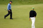 TURNBERRY, SCOTLAND - JULY 19:  Tom Watson of USA walks across the 18th green during a playoff against Stewart Cink of USA on the 18th green following the final round of the 138th Open Championship on the Ailsa Course, Turnberry Golf Club on July 19, 2009 in Turnberry, Scotland.  (Photo by Warren Little/Getty Images)