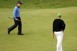 TURNBERRY, SCOTLAND - JULY 19:  Tom Watson of USA walks across the 18th green during a playoff against Stewart Cink of USA on the 18th green following the final round of the 138th Open Championship on the Ailsa Course, Turnberry Golf Club on July 19, 2009 in Turnberry, Scotland.  (Photo by Warren Little/Getty Images)