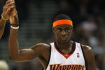 OAKLAND, CA - NOVEMBER 18:  Anthony Morrow #22 of the Golden State Warriors celebrates after hitting a shot against the Portland Trail Blazers during an NBA game on November 18, 2008 at Oracle Arena in Oakland, California. NOTE TO USER: User expressly acknowledges and agrees that, by downloading and or using this photograph, User is consenting to the terms and conditions of the Getty Images License Agreement.  (Photo by Jed Jacobsohn/Getty Images)