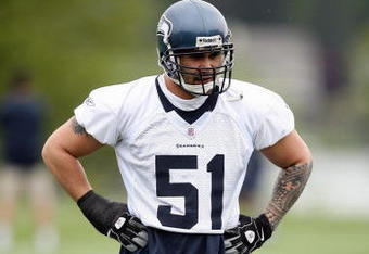 RENTON, WA - MAY 2:  Lofa Tatupu #51 of the Seattle Seahawks looks on during minicamp at the Seahawks training facility on May 2, 2009 in Renton, Washington. (Photo by Otto Greule Jr/Getty Images) 