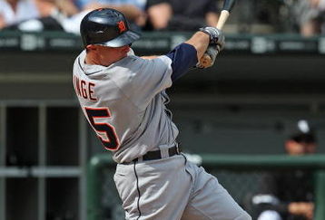 CHICAGO - JUNE 08: Brandon Inge #15 of the Detroit Tigers drives in the winning run in the 9th inning against the Chicago White Sox on June 8, 2009 at U.S. Cellular Field in Chicago, Illinois. The Tigers defeated the White Sox 5-4. (Photo by Jonathan Daniel/Getty Images)