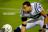 JACKSONVILLE, FL - DECEMBER 18: Melvin Bullitt #33 of the Indianapolis Colts stretches prior to the game against the Jacksonville Jaguars at Jacksonville Municipal Stadium on December 18, 2008 in Jacksonville, Florida.  (Photo by Sam Greenwood/Getty Images)