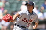 OAKLAND, CA - JULY 1:  Fu-Te Ni #59 of the Detroit Tigers pitches against the Oakland Athletics during a Major League Baseball game on July 1, 2009 at the Oakland Coliseum in Oakland, California. (Photo by Jed Jacobsohn/Getty Images)