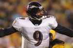 PITTSBURGH - NOVEMBER 05:  Steve McNair #9 of the Baltimore Ravens is sacked by James Harrison #92 of the Pittsburgh Steelers on November 5, 2007 at Heinz Field in Pittsburgh, Pennsylvania.  (Photo by Chris McGrath/Getty Images)  