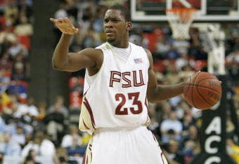 ATLANTA - MARCH 13:  Toney Douglas #23 of the Florida State Seminoles dribbles the ball against the Georgia Tech Yellow Jackets during day two of the 2009 ACC Men's Basketball Tournament on March 13, 2009 at the Georgia Dome in Atlanta, Georgia.  (Photo by Kevin C. Cox/Getty Images)
