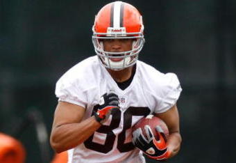 BEREA, OH - MAY 02:  Brian Robiskie #80  of the Cleveland Browns runs a drill during rookie mini camp at the Cleveland Browns Training and Administrative Complex on May 2, 2009 in Berea, Ohio.  (Photo by Gregory Shamus/Getty Images)