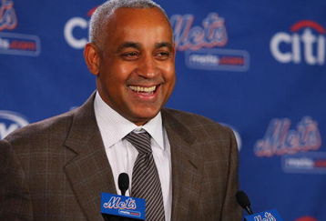 LONG ISLAND CITY, NY - DECEMBER 17:  New York Mets General Manager Omar Minaya speaks to the media during a press conference to introduce Francisco Rodriquez on December 17, 2008 at the Citigroup Building in New York City.  (Photo by Mike Stobe/Getty Images)