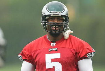 PHILADELPHIA - MAY 1: Quarterback Donovan McNabb #5 of the Philadelphia Eagles looks on during minicamp practice at the NovaCare Complex on May 1, 2009 in Philadelphia, Pennsylvania. (Photo by Hunter Martin/Getty Images)