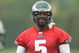 PHILADELPHIA - MAY 1: Quarterback Donovan McNabb #5 of the Philadelphia Eagles looks on during minicamp practice at the NovaCare Complex on May 1, 2009 in Philadelphia, Pennsylvania. (Photo by Hunter Martin/Getty Images)