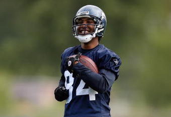 RENTON, WA - MAY 2:  T.J. Houshmandzadeh #84 of the Seattle Seahawks smiles during minicamp at the Seahawks training facility on May 2, 2009 in Renton, Washington. (Photo by Otto Greule Jr/Getty Images) 