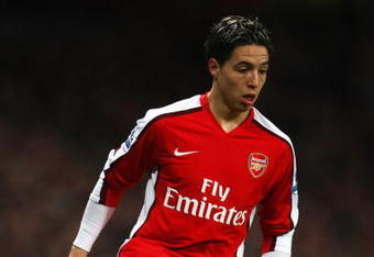 LONDON - FEBRUARY 16:  Samir Nasri of Arsenal in action during the FA Cup 4th Round Replay between Arsenal and Cardiff City at the Emirates Stadium on February 16, 2009 in London, England.  (Photo by Phil Cole/Getty Images)
