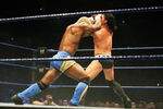 SYDNEY, AUSTRALIA - JUNE 15:  (L-R) Shelton Benjamin locks up with CM Punk during WWE Smackdown at Acer Arena on June 15, 2008 in Sydney, Australia.  (Photo by Gaye Gerard/Getty Images)