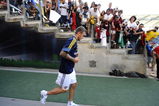 CARSON, CA - JULY 19:  David Beckham #23 of the Los Angeles Galaxy runs out to the pitch as fans cheer him on before the MLS game against AC Milan at The Home Depot Center on July 19, 2009 in Carson, California. (Photo by Kevork Djansezian/Getty Images)