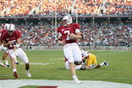 STANFORD - NOVEMBER 15:  Toby Gerhart #7 of the Stanford Cardinals runs the ball during the game against the USC Trojans at Stanford Stadium on November 15, 2008 in Stanford, California. (Photo by: Jed Jacobsohn/Getty Images)