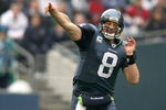 SEATTLE - NOVEMBER 16:    Quarterback Matt Hasselbeck #8 of the Seattle Seahawks throws a pass against  the Arizona Cardinals at Qwest Field on November 16, 2008 in Seattle, Washington.  (Photo by Jonathan Ferrey/Getty Images)