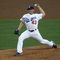 LOS ANGELES, CA - JULY 16:  Pitcher Randy Wolf  #43 of the Los Angeles Dodgers pitchers against the Houston Astros on July 16, 2009 at Dodger Stadium in Los Angeles, California.  (Photo by Stephen Dunn/Getty Images)