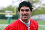 FLORHAM PARK, NJ - MAY 02:  Quarterback Mark Sanchez #6 of the New York Jets looks on during minicamp on May 2, 2009 at the Atlantic Health Jets Training Center in Florham Park, New Jersey.  (Photo by Jim McIsaac/Getty Images)