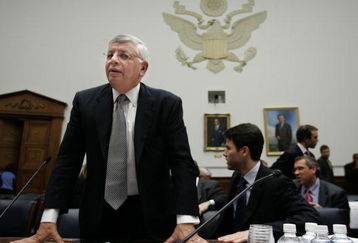 WASHINGTON - MAY 19:  National Basketball Association Commissioner David Stern stands after testifying about steroid use in professional sports before the House Committee on Government Reform on Capitol Hill May 19, 2005 in Washington, DC. Congress members questioned Stern and other witnesses about the NBA's steroid testing program and were critical of its efficacy.  (Photo by Chip Somodevilla/Getty Images)