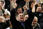 PORTLAND, OR - DECEMBER 21:  Portland Trail Blazers owner Paul Allen celebrates  his team's 10th consecutive victory  during the game against the Denver Nuggets at the Rose Garden on December 21, 2007 in Portland, Oregon.  NOTE TO USER: User expressly acknowledges and agrees that, by downloading and or using this Photograph, user is consenting to the terms and conditions of the Getty Images License Agreement.  (Photo by Jonathan Ferrey/Getty Images)