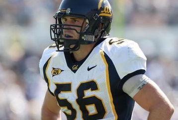 PASADENA, CA - OCTOBER 20:  Zack Follett #56 of the California Golden Bears looks on in the second half against the UCLA Bruins at the Pasadena Rose Bowl October 20, 2007 in Pasadena, California.  (Photo by Lisa Blumenfeld/Getty Images)