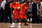NEW YORK - MARCH 12:  Jonny Flynn #10 and Paul Harris #11 of the Syracuse Orange look on during the 4th overtime against the Connecticut Huskies during the quarterfinals of the Big East Tournament at Madison Square Garden on March 12, 2009 in New York City.  (Photo by Jim McIsaac/Getty Images)