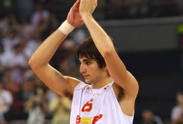 BEIJING - AUGUST 24:  Ricky Rubio #6 of Spain reacts after the United States won 118-107 in the gold medal game during Day 16 of the Beijing 2008 Olympic Games at the Beijing Olympic Basketball Gymnasium on August 24, 2008 in Beijing, China.  (Photo by Phil Walter/Getty Images)