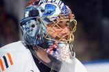 UNIONDALE, NY - DECEMBER 26:  Goalie RIck DiPietro #39 of the New York Islanders watches the action during the game against the Toronto Maple Leafs on December 26, 2008 at the Nassau Coliseum in Uniondale, New York.  (Photo by Bruce Bennett/Getty Images)