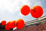 BLACKSBURG, VA - SEPTEMBER 01:  Members of the Virginia Tech cheerleading squad and pep squad hold balloons representing the 32 victims of the shooting at the school, before the start of the season opener September 1, 2007 at Lane Stadium in Blacksburg, Virginia. In addition to honoring the 32 students and faculty killed in the nation's deadliest shooting rampage before the game, the university also honored victims' families, those wounded and first responders to the massacre at Norris Hall.  (Photo by Win McNamee/Getty Images)