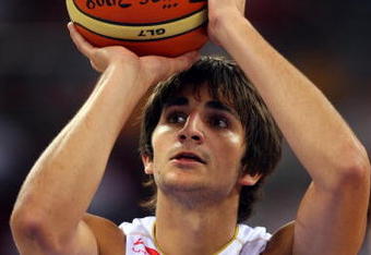 BEIJING - AUGUST 10:  Ricky Rubio #6 of Spain shoots a free throw while taking on Greece during the day 2 preliminary game at the Beijing 2008 Olympic Games in the Beijing Olympic Basketball Gymnasium on August 10, 2008 in Beijing, China.  (Photo by Phil Walter/Getty Images)