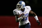 PISCATAWAY, NJ - SEPTEMBER 11:  Brandon Tate #87 of the North Carolina Tar Heels runs the ball against the Rutgers Scarlet Knights at Rutgers Stadium on September 11, 2008 in Piscataway, New Jersey. North Carolina defeated Rutgers 44-12.  (Photo by Jim McIsaac/Getty Images)