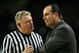 LOUISVILLE, KY - JANUARY 12: Game official Jim Burr talks with Mike Brey, the Head Coach of the Notre Dame Fighting Irish, during the Big East Conference game against the Louisville Cardinals on January 12, 2009 at Freedom Hall in Louisville, Kentucky.  (Photo by Andy Lyons/Getty Images)