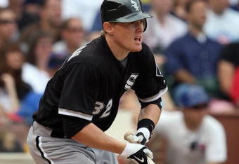 CHICAGO - JUNE 18:  Brian Anderson #32 of the Chicago White Sox bats against the Chicago Cubs during the game on June 18, 2009 at Wrigley Field in Chicago, Illinois. (Photo by Jonathan Daniel/Getty Images)