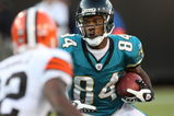 JACKSONVILLE, FL - OCTOBER 26:  Troy Williamson #84 of the Jacksonville Jaguars runs for yardage in a game against the Cleveland Browns at Jacksonville Muncipal Stadium on October 26, 2008 in Jacksonville, Florida.  (Photo by Sam Greenwood/Getty Images)