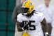 GREEN BAY, WI - MAY 1:  Running back Quinn Johnson #45 runs in practice drills during Green Bay Packers Minicamp at Don Hutson Center on May 1, 2009 in Green Bay, Wisconsin. (Photo by Scott Boehm/Getty Images)