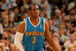 DENVER - APRIL 29:  Chris Paul #3 of the New Orleans Hornets brings the ball up court against the Denver Nuggets in Game Five of the Western Conference Quarterfinals during the 2009 NBA Playoffs at Pepsi Center on April 29, 2009 in Denver, Colorado. The Nuggets defeated the Hornets 107-86. NOTE TO USER: User expressly acknowledges and agrees that, by downloading and or using this photograph, User is consenting to the terms and conditions of the Getty Images License Agreement.  (Photo by Doug Pensinger/Getty Images)