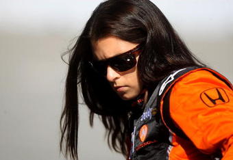 TORONTO, ON - JULY 10:  Danica Patrick, driver of the #7 Boost Mobile/Motorola Dallara Honda in the pits prior to practice for the Indycar Series Honda Indy Toronto on July 10, 2009 in Toronto, Canada.  (Photo by Nick Laham/Getty Images)