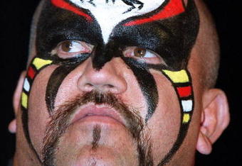 27 Jun 2000:  ''Animal'' of ''The Road Warriors'' at the WCW Super Stars of Wrestling press conference at Darling Harbour, Sydney, Australia. Mandatory Credit: Matt Turner/ALLSPORT