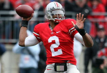 COLUMBUS, OH - NOVEMBER 22:  Terrelle Pryor #2 of the Ohio State Buckeyes throws a pass the during the Big Ten Conference game against the Michigan Wolverines at Ohio Stadium on November 22, 2008 in Columbus, Ohio. Ohio State won 42-7.  (Photo by Andy Lyons/Getty Images)