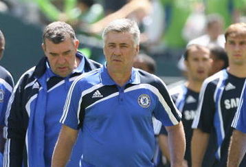 SEATTLE - JULY 18:  Chelsea FC manager Carlo Ancelotti walks on the field before the game against Seattle Sounders FC on July 18, 2009 at Qwest Field in Seattle, Washington. (Photo by Otto Greule Jr/Getty Images) 