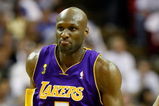 ORLANDO, FL - JUNE 14:  Lamar Odom #7 of the Los Angeles Lakers reacts in the third quarter against the Orlando Magic in Game Five of the 2009 NBA Finals on June 14, 2009 at Amway Arena in Orlando, Florida.  NOTE TO USER:  User expressly acknowledges and agrees that, by downloading and or using this photograph, User is consenting to the terms and conditions of the Getty Images License Agreement.  (Photo by Ronald Martinez/Getty Images)