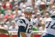 FOXBORO, MA - SEPTEMBER 7: Quarterback Tom Brady #12 of the New England Patriots passes the ball up the middle during their NFL game against the Kansas City Chiefs on September 7, 2008 at Gillette Stadium in Foxboro, Massachusetts. The Patriots defeated the Chiefs 17-10. (Photo by Elsa Garrison/Getty Images)