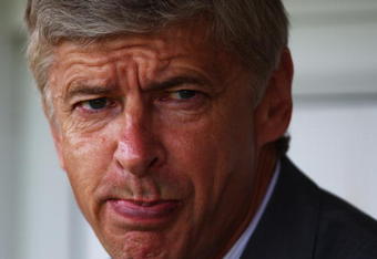 LONDON, ENGLAND - JULY 18:  Arsenal Manager Arsene Wenger looks on during the pre-season friendly match between Barnet and Arsenal at Underhill on July 18, 2009 in London, England.  (Photo by Ian Walton/Getty Images)