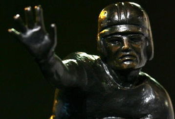 NEW YORK - DECEMBER 09:  The Heisman Trophy was presented to Troy Smith of Ohio State University on December 9, 2006 in New York City.  (Photo by Chris Trotman/Getty Images)