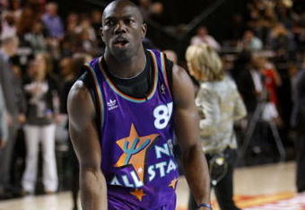 PHOENIX - FEBRUARY 13:  Terrell Owens of the Dallas Cowboys shoots during the McDonald's All-Star Celebrity Game held at the Phoenix Convention Center on February 13, 2009 in Phoenix, Arizona.  (Photo by Nick Doan/Getty Images)