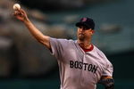 ANAHEIM, CA - MAY 13:  Pitcher Tim Wakefield #49 of the Boston Red Sox throws a pitch against the Los Angeles Angels of Anaheim on May 13, 2009 at Angel Stadium in Anaheim, California.   (Photo by Stephen Dunn/Getty Images)