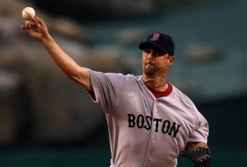 ANAHEIM, CA - MAY 13:  Pitcher Tim Wakefield #49 of the Boston Red Sox throws a pitch against the Los Angeles Angels of Anaheim on May 13, 2009 at Angel Stadium in Anaheim, California.   (Photo by Stephen Dunn/Getty Images)